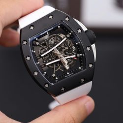 Đồng Hồ Richard Mille RM61-01 Chế Tác Vỏ Gốm Đen Dây Cao Su 50.2x42.7mm (2)