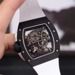 Đồng Hồ Richard Mille RM61-01 Chế Tác Vỏ Gốm Đen Dây Cao Su 50.2x42.7mm (2)