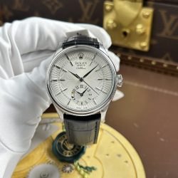 Đồng Hồ Rolex Cellini Dual Time 50529 Replica 11 Mặt Trắng Máy Cơ Thụy Sỹ Nhà Máy KZ 39mm (2)