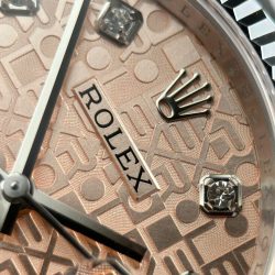Đồng Hồ Rolex DateJust 126234 Replica 11 Mặt Hồng Họa Tiết Vi Tinh Xưởng AR 36mm (2)