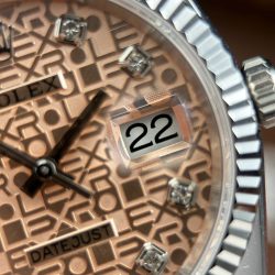 Đồng Hồ Rolex DateJust 126234 Replica 11 Mặt Hồng Họa Tiết Vi Tinh Xưởng AR 36mm (2)