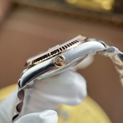 Đồng Hồ Rolex DateJust Chế Tác 11 Mặt Nâu Họa Tiết Vi Tinh Dây Jubilee Xưởng AR 36mm (2)