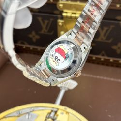 Đồng Hồ Rolex DateJust Chế Tác Mặt Nâu Họa Tiết Vi Tinh Dây Oyster Xưởng AR 36mm (2)