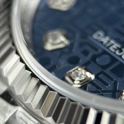 Đồng Hồ Rolex DateJust Chế Tác Mặt Xanh Blue Họa Tiết Vi Tinh Nhà Máy AR 36mm (2)