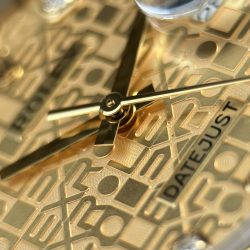 Đồng Hồ Rolex DateJust Rep Cao Cấp Mặt Vàng Họa Tiết Vi Tinh Dây Jubilee Xưởng AR 36mm (2)