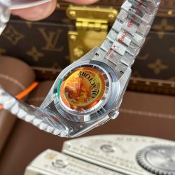 Đồng Hồ Rolex Day-Date Chế Tác Mặt Thiên Thạch Cọc Số Đá Baguette Nặng 186 Grams Xưởng QF 40mm (2)