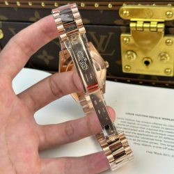 Đồng Hồ Rolex Day-Date Rep 11 Mạ Vàng Hồng Mặt Xanh Lá Cây Nặng 186 Grams Xưởng QF 40mm (2)