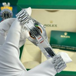 Đồng Hồ Rolex Day-Date Rep 11 Mặt Đen Cọc Số Đá Baguette Nặng 186 Grams Xưởng QF 40mm (2)