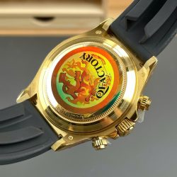 Đồng Hồ Rolex Daytona 116518 Replica 11 Mặt Vàng Champagne Dây Oysterflex Nhà Máy QF 40mm (2)