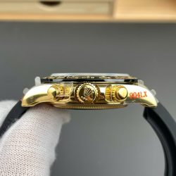 Đồng Hồ Rolex Daytona 116518 Replica 11 Mặt Vàng Champagne Dây Oysterflex Nhà Máy QF 40mm (2)