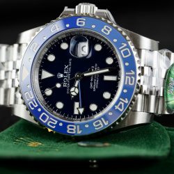 Đồng Hồ Rolex GMT-Master II Chế Tác Mặt Đen Viền Gốm Xanh Dây Jubilee Xưởng AR 40mm (2)