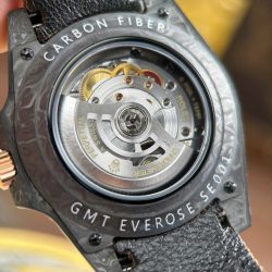 Đồng Hồ Rolex GMT-Master II DiW Replica 11 Vỏ Carbon Đen Mặt Hồng Máy Cơ Thụy Sỹ 40mm (1)