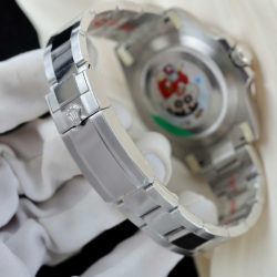 Đồng Hồ Rolex GMT-Master II Replica 11 Mặt Đen Viền Gốm Xanh Dây Oyster Xưởng AR 40mm (2)