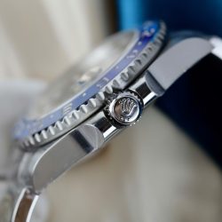 Đồng Hồ Rolex GMT-Master II Replica 11 Mặt Đen Viền Gốm Xanh Dây Oyster Xưởng AR 40mm (2)