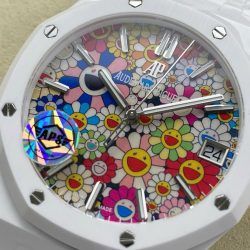 Đồng Hồ Audemars Piguet 15500 Sunflower Replica 11 Vỏ Gốm Trắng Máy Cơ Thụy Sỹ Nhà Máy APS 41mm (2)