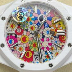 Đồng Hồ Audemars Piguet 15500 Sunflower Replica 11 Vỏ Gốm Trắng Máy Cơ Thụy Sỹ Nhà Máy APS 41mm (2)