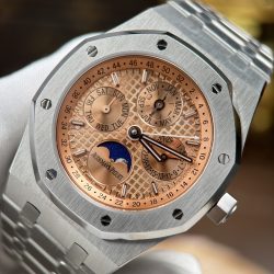 Đồng Hồ Audemars Piguet Rep 11 Royal Oak Perpetual Calendar 26615TI Mặt Cá Hồi 41mm (2)