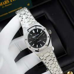 Đồng Hồ Audemars Piguet Rep Cao Cấp Royal Oak Frosted Gold 15454BC Mặt Đen Xưởng APS 37mm (2)