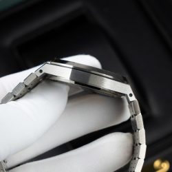 Đồng Hồ Audemars Piguet Rep Cao Cấp Royal Oak Frosted Gold 15454BC Mặt Đen Xưởng APS 37mm (2)