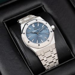 Đồng Hồ Audemars Piguet Replica 11 Royal Oak Frosted Gold 15454BC Mặt Xanh Dương Xưởng APS 37mm (2)