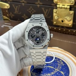 Đồng Hồ Audemars Piguet Replica 11 Royal Oak Perpetual Calendar 26574ST Mặt Xám 41mm (2)
