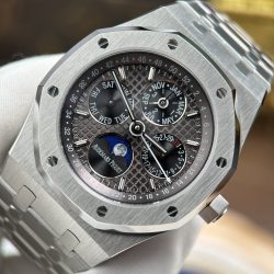 Đồng Hồ Audemars Piguet Replica 11 Royal Oak Perpetual Calendar 26574ST Mặt Xám 41mm (2)