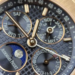 Đồng Hồ Audemars Piguet Royal Oak Perpetual Calendar 26574OR Chế Tác Mặt Xanh Lam Hoạ Tiết Grande Tapisserie 41mm (2)