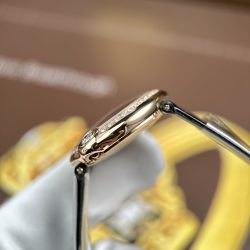 Đồng Hồ Cartier Ballon Blanc Rep 11 Nữ Mặt Xám Viền Đính Đá Nhà Máy AF 30mm (2)