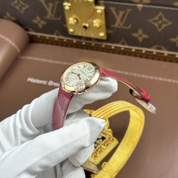 Đồng Hồ Cartier Ballon Blanc Replica 11 Nữ Máy Pin Dây Da Nhà Máy AF 30mm (2)