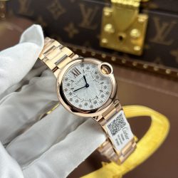 Đồng Hồ Cartier Ballon Bleu WGBB0054 Chế Tác Mạ Vàng Hồng Máy Pin Nhà Máy AF 33mm (2)
