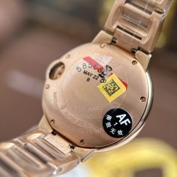 Đồng Hồ Cartier Ballon Bleu WGBB0054 Chế Tác Mạ Vàng Hồng Máy Pin Nhà Máy AF 33mm (2)