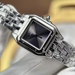 Đồng Hồ Cartier Panthere Small Model Replica 11 Nữ Mặt Xám Máy Pin 23x30mm (2)