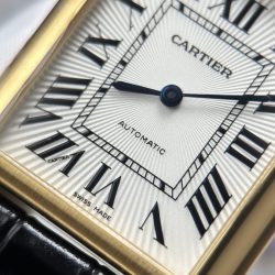 Đồng Hồ Cartier Tank Louis Fake 1 1 Mặt Trắng Vỏ Mạ Vàng 27.8×38 (2)