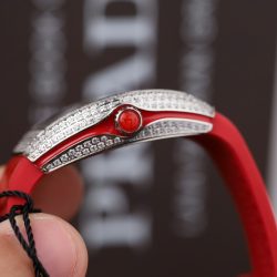 Đồng Hồ Franck Muller V32 Rep 11 Màu Đỏ Đính Full Đá Nhà Máy ABF 36mm (2)