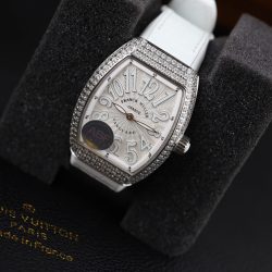 Đồng Hồ Franck Muller V32 Replica 11 Mặt Trắng Đính Full Đá Nhà Máy ABF 36mm (2)
