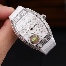 Đồng Hồ Franck Muller V32 Replica 11 Mặt Trắng Đính Full Đá Nhà Máy ABF 36mm (2)