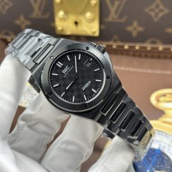 Đồng Hồ IWC Ingenieur Rep Cao Cấp Màu Đen Máy Cơ Thuỵ Sỹ Xưởng V7 40mm (2)