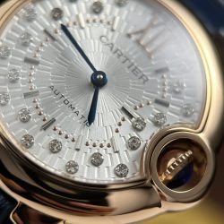 Đồng Hồ Nữ Cartier Ballon Bleu WGBB0052 Replica 11 Mặt Đính Đá Dây Da Nhà Máy AF 33mm (2)