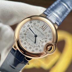 Đồng Hồ Nữ Cartier Ballon Bleu WGBB0052 Replica 11 Mặt Đính Đá Dây Da Nhà Máy AF 33mm (2)