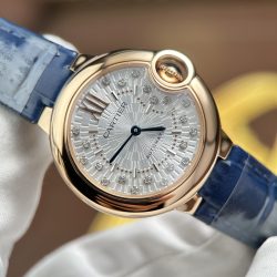 Đồng Hồ Nữ Cartier Ballon Bleu WGBB0052 Replica 11 Mặt Đính Đá Dây Da Nhà Máy AF 33mm (2)