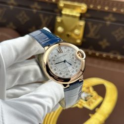 Đồng Hồ Nữ Cartier Ballon Bleu WGBB0052 Replica 11 Mặt Đính Đá Dây Da Nhà Máy AF 33mm (2)