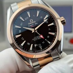 Đồng Hồ Omega Seamaster GMT Chế Tác Mặt Đen Máy Cơ Thụy Sỹ Nhà Máy VS 41 (2)