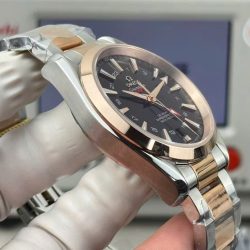 Đồng Hồ Omega Seamaster GMT Chế Tác Mặt Đen Máy Cơ Thụy Sỹ Nhà Máy VS 41 (2)