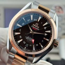 Đồng Hồ Omega Seamaster GMT Chế Tác Mặt Đen Máy Cơ Thụy Sỹ Nhà Máy VS 41 (2)