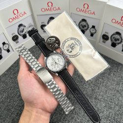 Đồng Hồ Omega Speedmaster Apollo 13 Snoopy Replica 11 Mặt Trắng New 2025 42mm (2)