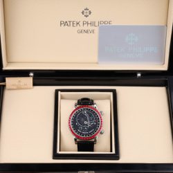 Đồng Hồ Patek Philippe Chế Tác Grand Complications 6104G Màu Đen Viền Đính Đá Đỏ 40mm (2)