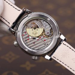 Đồng Hồ Patek Philippe Chế Tác Grand Complications 6104G Màu Đen Viền Đính Đá Đỏ 40mm (2)