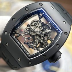 Đồng Hồ Richard Mille RM055 Chế Tác Màu Đen Vỏ Gốm Nhà Máy ZF 49.9×42 (2)