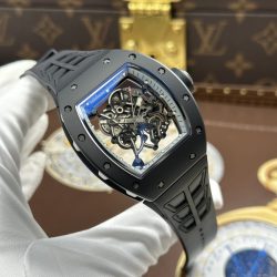 Đồng Hồ Richard Mille RM055 Chế Tác Vỏ Gốm Đen Viền Trắng Xưởng ZF 49.9×42 (2)