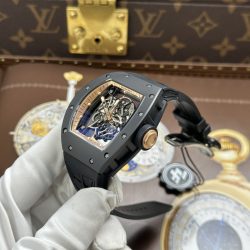 Đồng Hồ Richard Mille RM055 Replica 11 Vỏ Gốm Đen Viền Màu Đồng Xưởng ZF 49.9×42 (2)